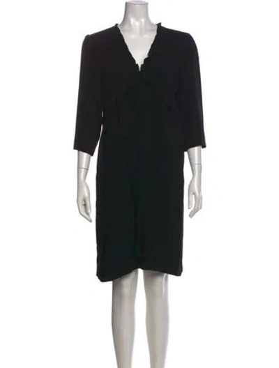 Pre-owned Gerard Darel V-neck Knee-length Dress In Black