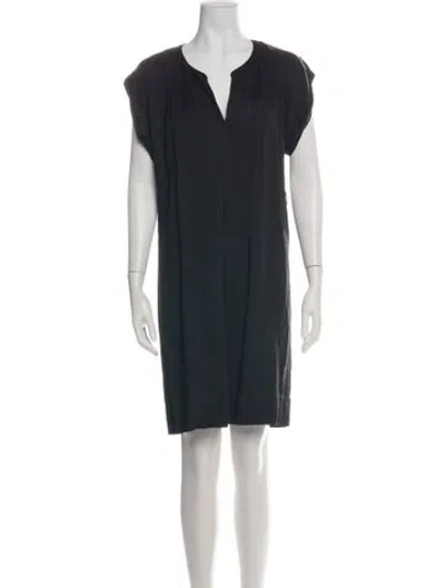 Pre-owned Gerard Darel V-neck Knee-length Dress In Black