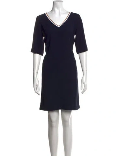 Pre-owned Gerard Darel V-neck Knee-length Dress In Black