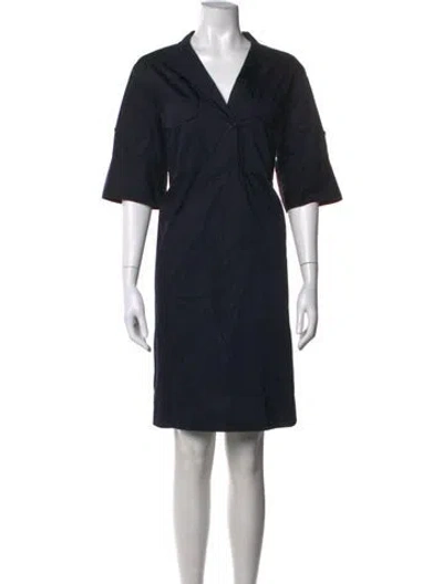 Pre-owned Gerard Darel V-neck Knee-length Dress In Black