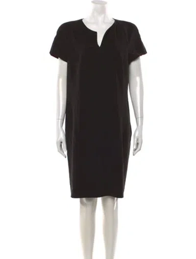 Pre-owned Gerard Darel V-neck Knee-length Dress In Black