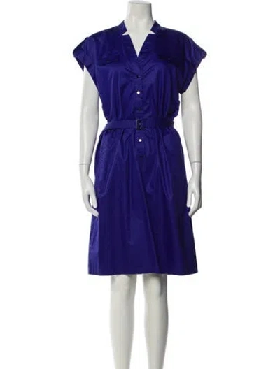 Pre-owned Gerard Darel V-neck Knee-length Dress In Blue