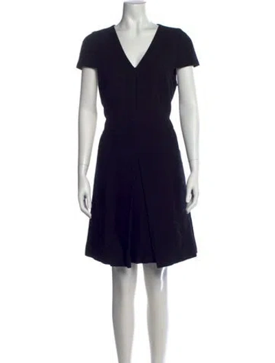 Pre-owned Gerard Darel V-neck Knee-length Dress In Blue