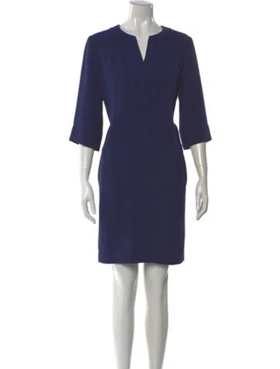 Pre-owned Gerard Darel V-neck Knee-length Dress In Blue