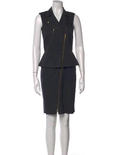 Pre-owned Gerard Darel V-neck Knee-length Dress In Blue