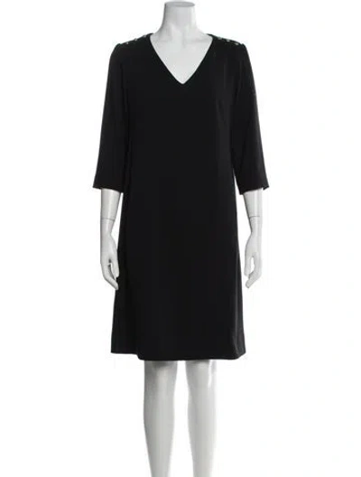 Pre-owned Gerard Darel V-neck Knee-length Dress In Blue