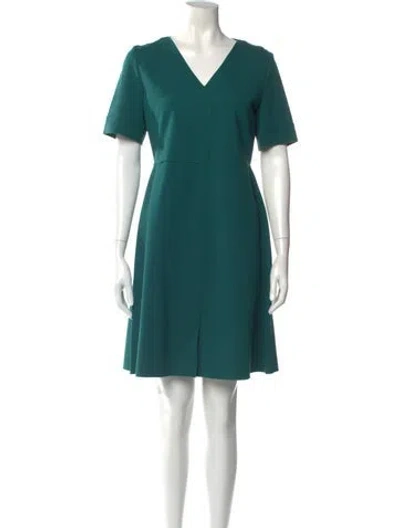 Pre-owned Gerard Darel V-neck Knee-length Dress In Green