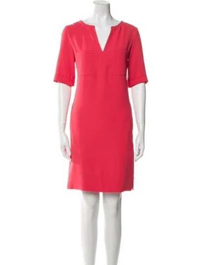 Pre-owned Gerard Darel V-neck Knee-length Dress In Orange