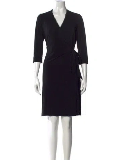 Pre-owned Gerard Darel V-neck Mini Dress In Black
