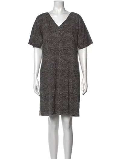 Pre-owned Gerard Darel V-neck Mini Dress In Black