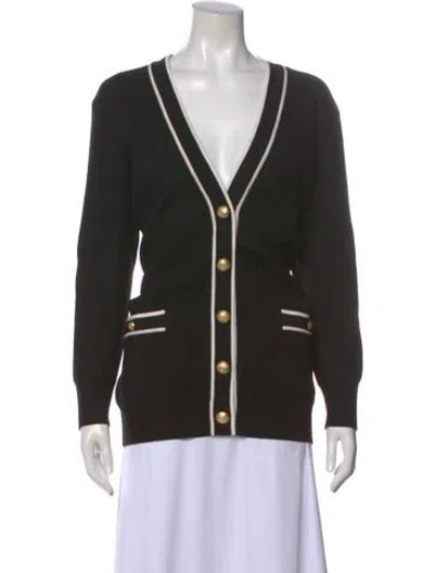 Pre-owned Gerard Darel V-neck Sweater In Black