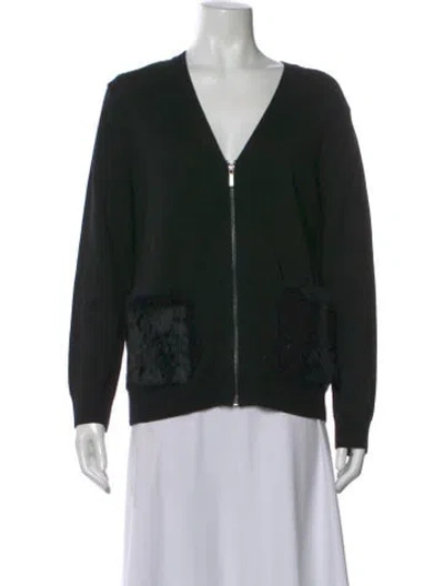 Pre-owned Gerard Darel V-neck Sweater In Black