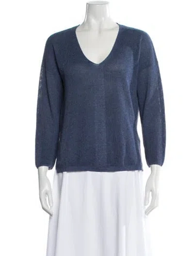 Pre-owned Gerard Darel V-neck Sweater In Blue