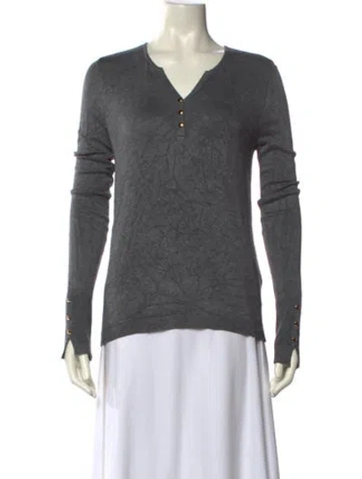 Pre-owned Gerard Darel V-neck Sweater In Gray