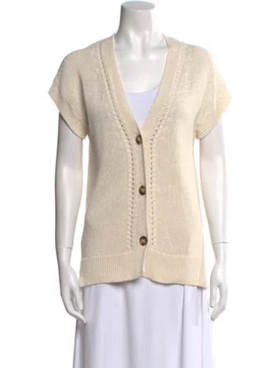 Pre-owned Gerard Darel V-neck Sweater In Neutral