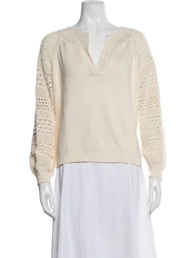 Pre-owned Gerard Darel V-neck Sweater In Neutral