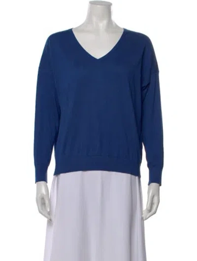 Pre-owned Gerard Darel V-neck Sweater W/ Tags In Blue