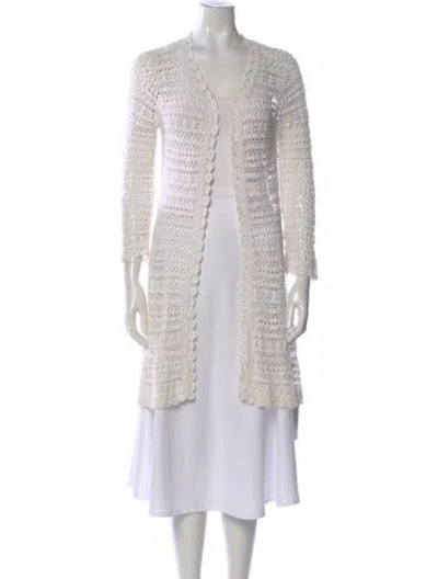 Pre-owned Gerard Darel V-neck Sweater In White