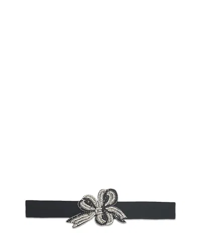 Gerard Darel Women's Luce Embellished Bow Belt In Black