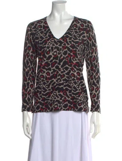 Pre-owned Gerard Darel Wool Animal Print Sweater In Black