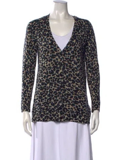 Pre-owned Gerard Darel Wool Animal Print Sweater In Black