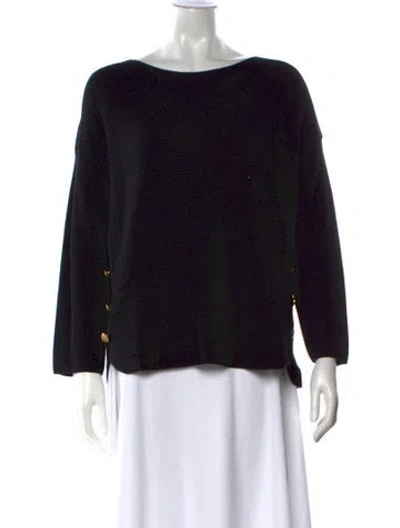 Pre-owned Gerard Darel Wool Bateau Neckline Sweater In Black