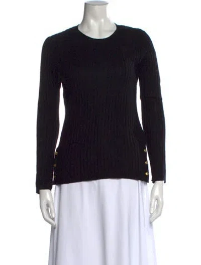 Pre-owned Gerard Darel Wool Crew Neck Sweater In Black