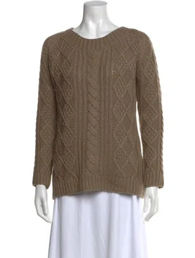 Pre-owned Gerard Darel Wool Crew Neck Sweater In Brown