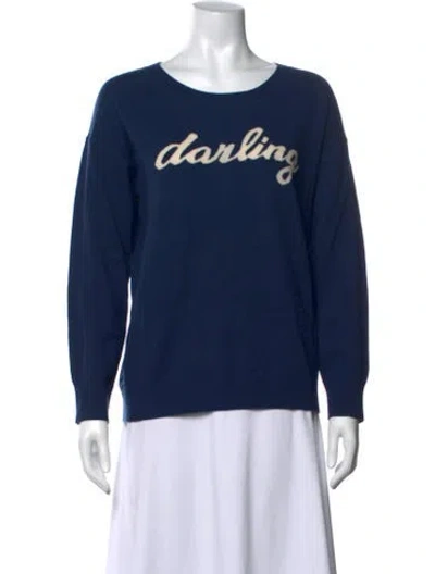 Pre-owned Gerard Darel Wool Graphic Print Sweater In Blue