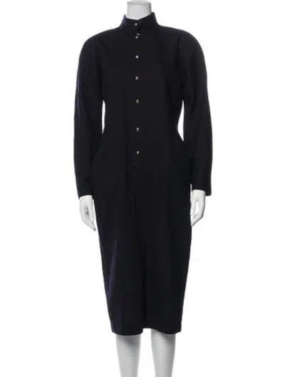 Pre-owned Gerard Darel Wool Knee-length Dress In Blue