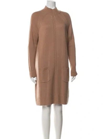 Pre-owned Gerard Darel Wool Knee-length Dress In Neutrals