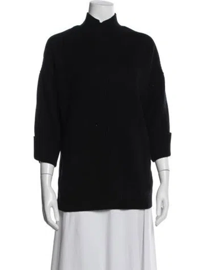 Pre-owned Gerard Darel Wool Mock Neck Sweater In Black