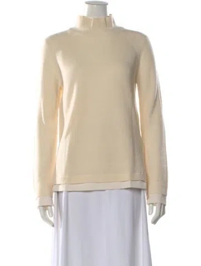 Pre-owned Gerard Darel Wool Mock Neck Sweater In Neutral
