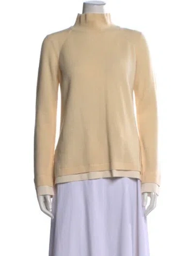 Pre-owned Gerard Darel Wool Mock Neck Sweater In Neutrals