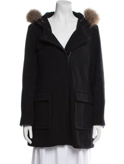 Pre-owned Gerard Darel Wool Parka In Black