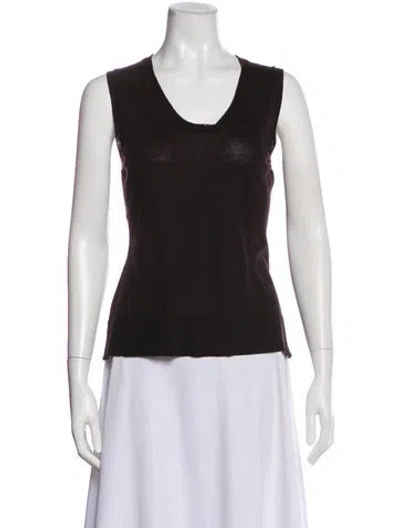 Pre-owned Gerard Darel Wool Scoop Neck Sweater In Brown