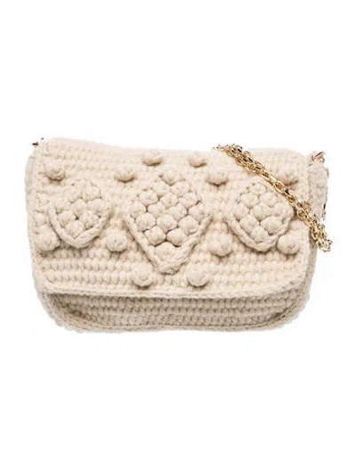 Pre-owned Gerard Darel Wool Shoulder Bag In Neutrals