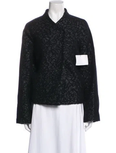 Pre-owned Gerard Darel Wool Tweed Pattern Evening Jacket In Black