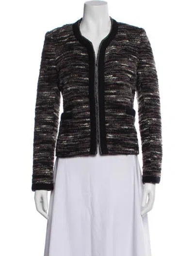 Pre-owned Gerard Darel Wool Tweed Pattern Evening Jacket In Black