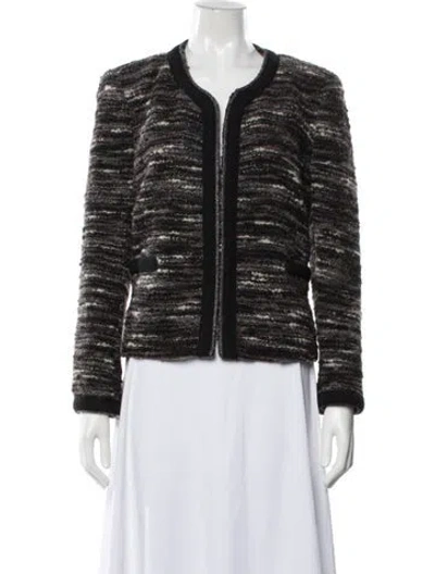 Pre-owned Gerard Darel Wool Tweed Pattern Jacket In Black