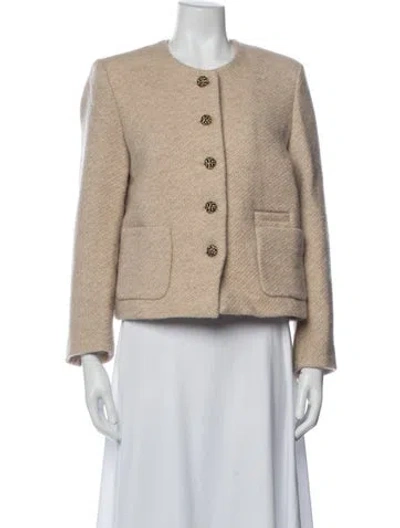 Pre-owned Gerard Darel Wool Tweed Pattern Jacket In Neutrals