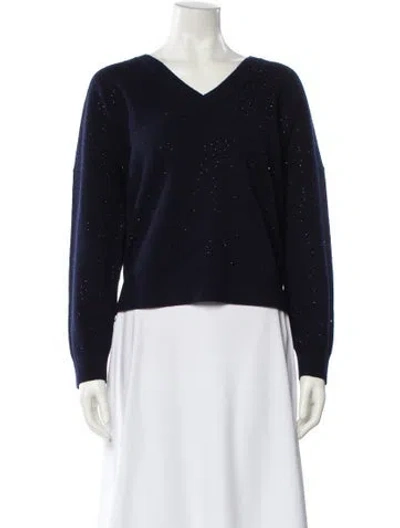 Pre-owned Gerard Darel Wool V-neck Sweater In Blue