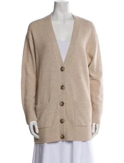 Pre-owned Gerard Darel Wool V-neck Sweater In Neutral