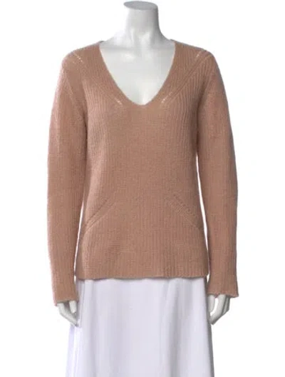 Pre-owned Gerard Darel Wool V-neck Sweater In Pink