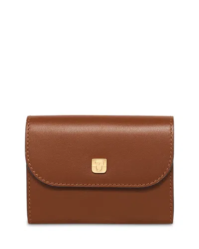 Gerard Darel Xs Leather Snap Wallet In Brown