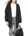 Gerard Darel Zelie Zipped Parka In Black