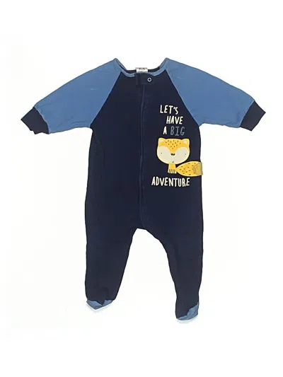 Pre-owned Gerber Babies' 3/4 Sleeve Top Blue Crew Neck Tops