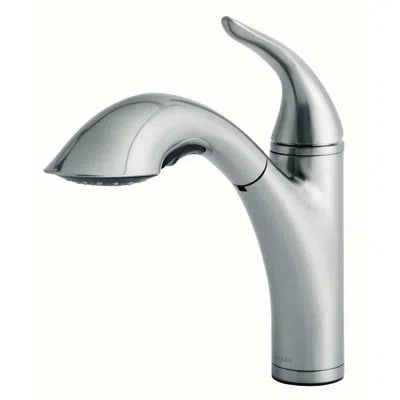 Gerber Antioch Single Handle Pull-out Kitchen Faucet In Stainless Steel