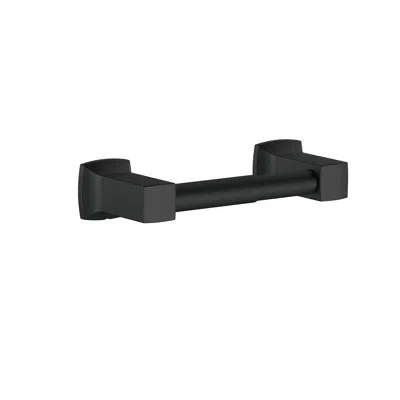 Gerber Fairbanks Wall-mount Double Post Toilet Paper Holder In Chrome In Satin Black