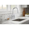 Gerber Kinzie 2-handle Bridge Kitchen Faucet With Pull Down Sprayer In Silver